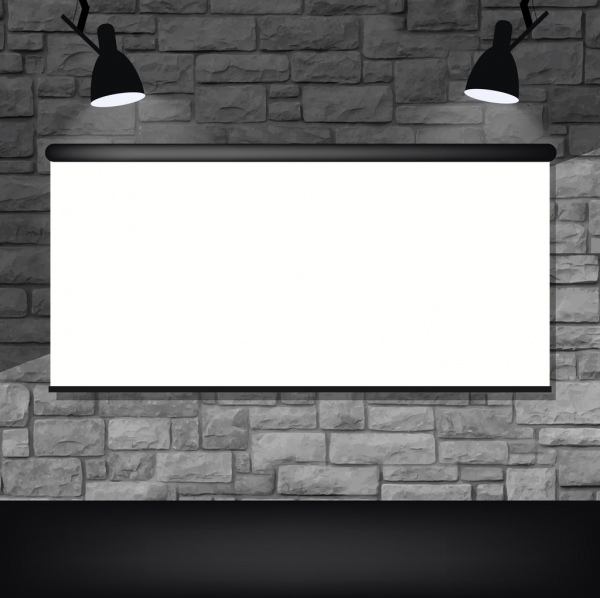 light screen background black white mockup decor