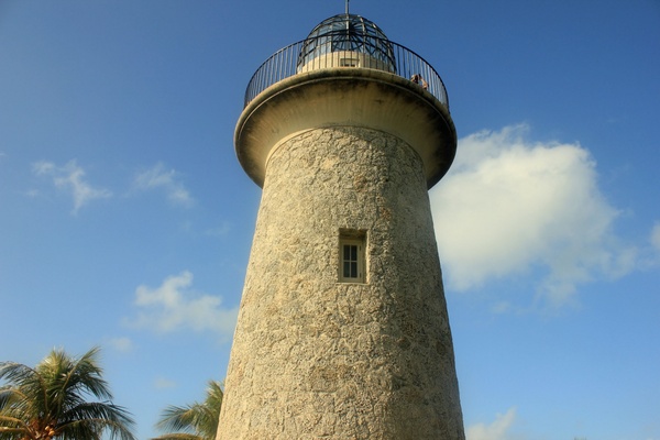 lighthouse close up at biscayne national park florida 