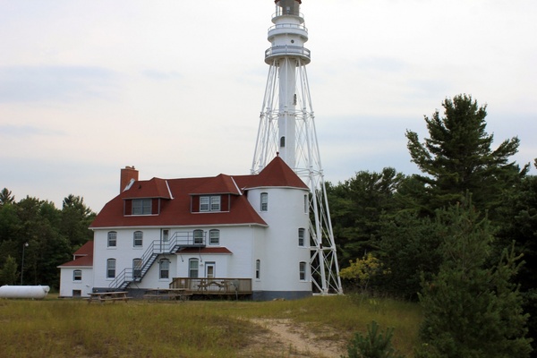 lighthouse full view at point beach state park wisconsin 