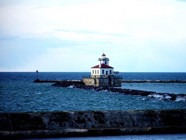 lighthouse on lake