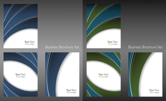 business brochure templates curved lines decor