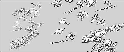 Line drawing of flowers -14 