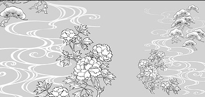 Line drawing of flowers -18 