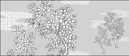 Line drawing of flowers -25 