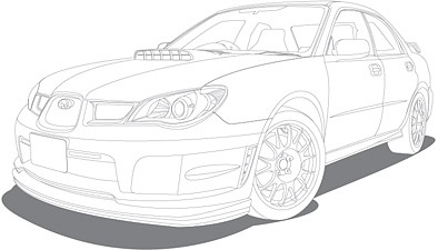line drawing vehicle car vector