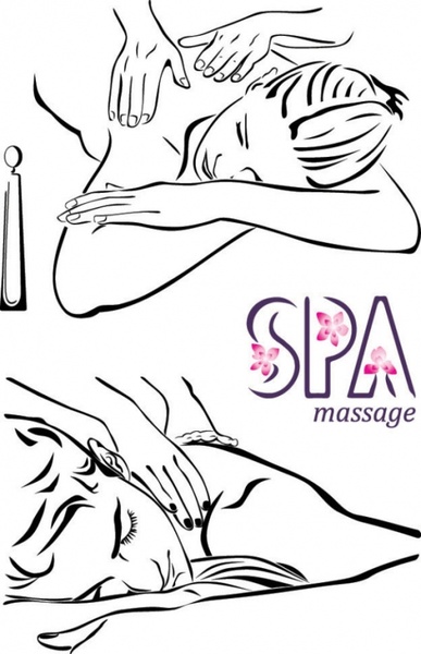 lines beauty massage vector