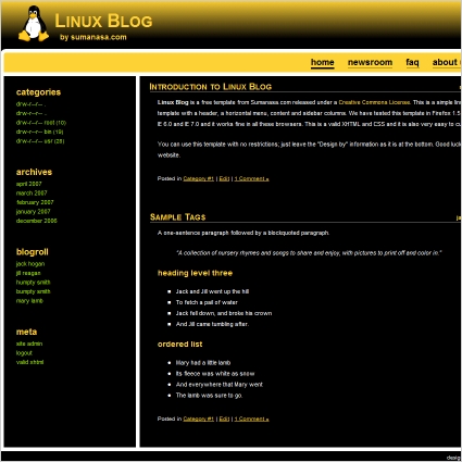 Linux Blog Template 