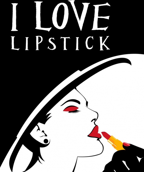 lipstick advertisement woman makeup face icon