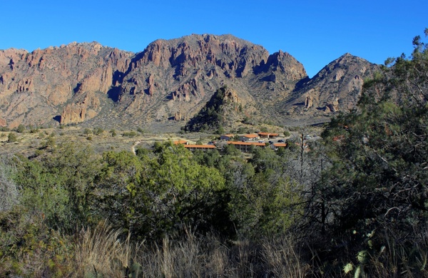 lodge from the mountain at big bend national park texas