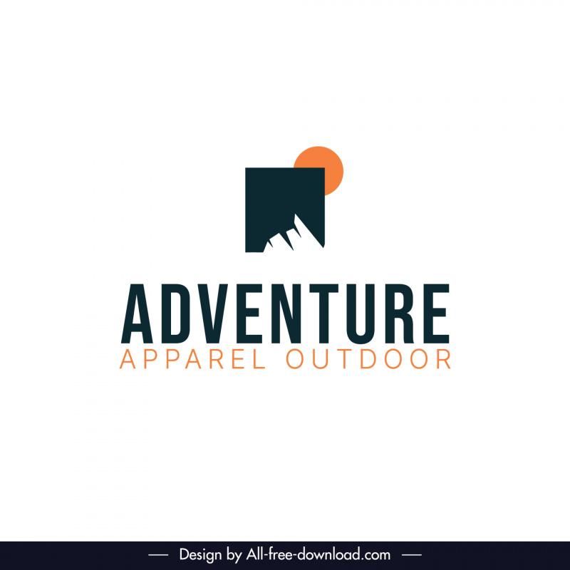 logo adventure apparel outdoor template flat modern contrast