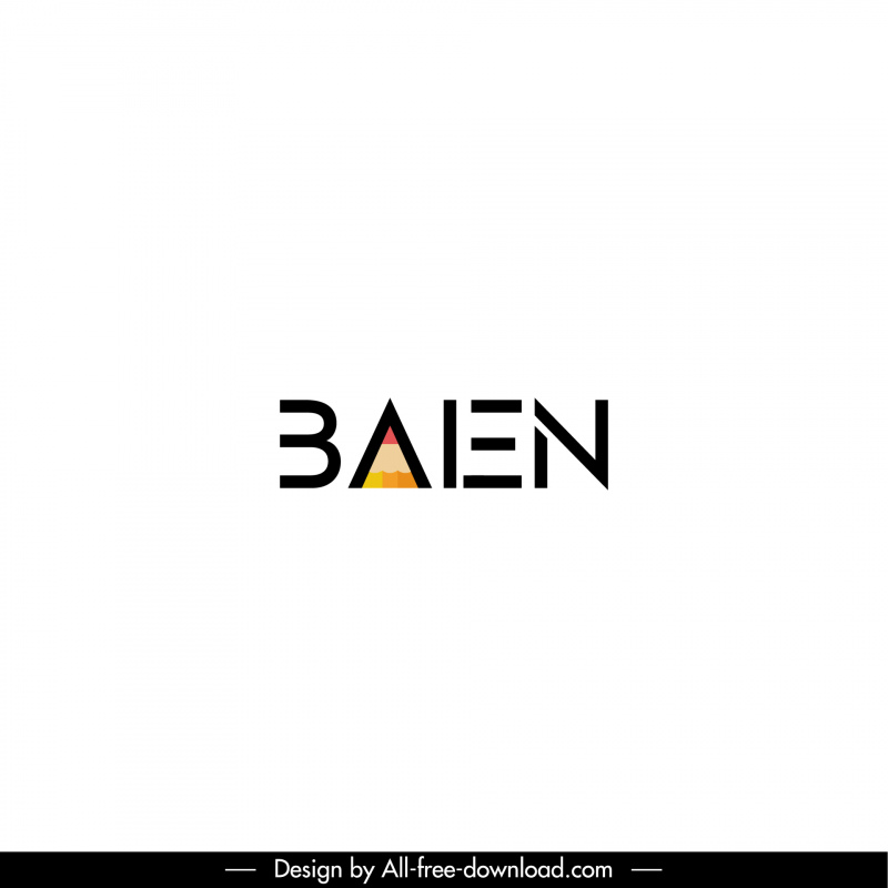logo balen template elegant stylized texts design 