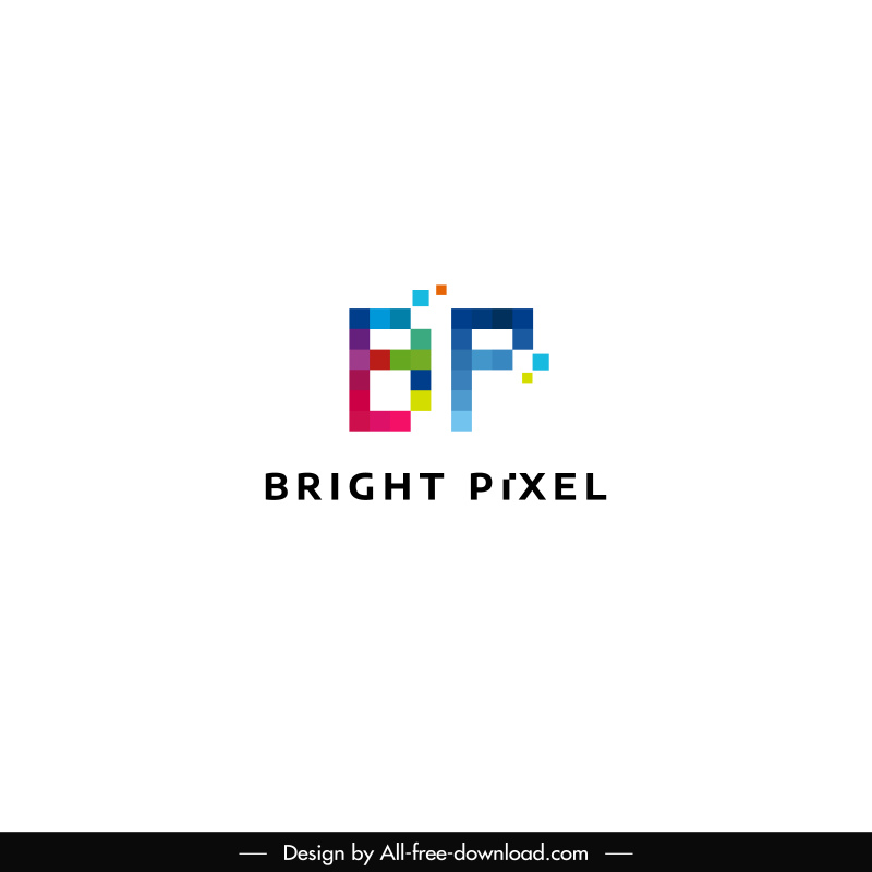 logo bright pixel logo modern colorful geometry