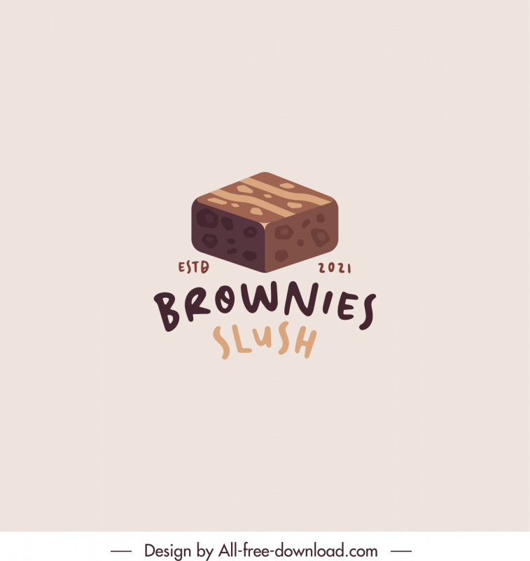 Logo brownie slush chocolate cake 