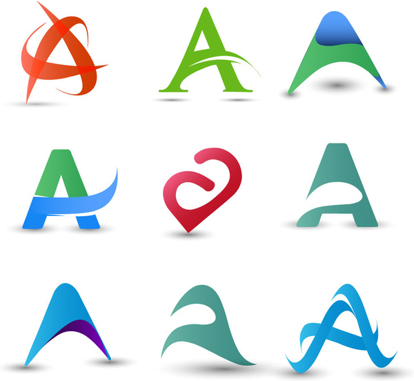 logo design elements design with abstract letter a 