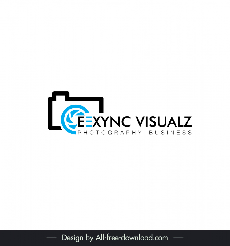 logo design for photography business ceexync visualz template flat camera texts sketch