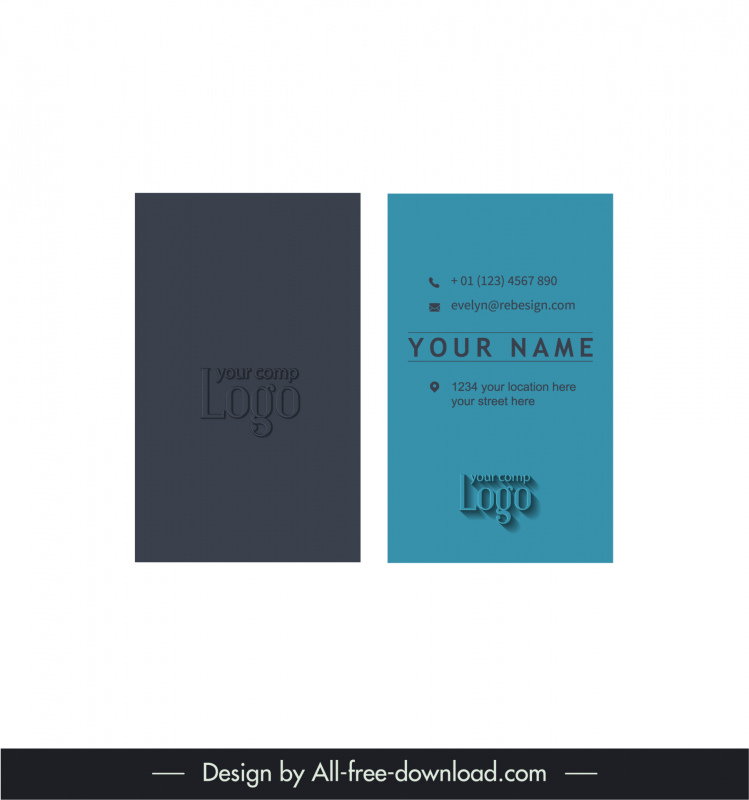 logo embossed business card template vintage plain design