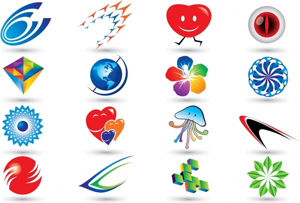 logotypes templates multicolored modern design