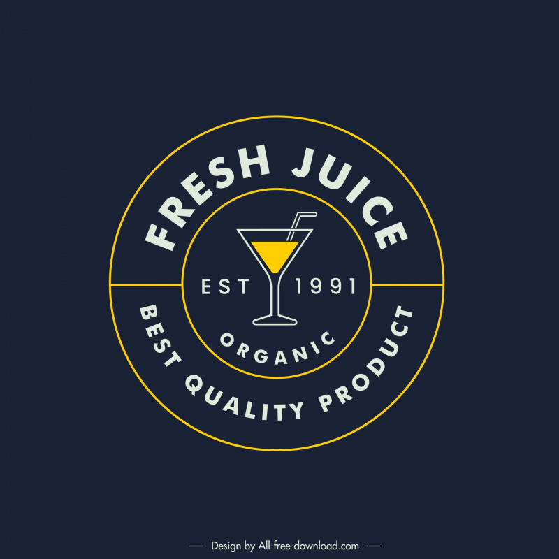 logo juice template flat dark geometric glass