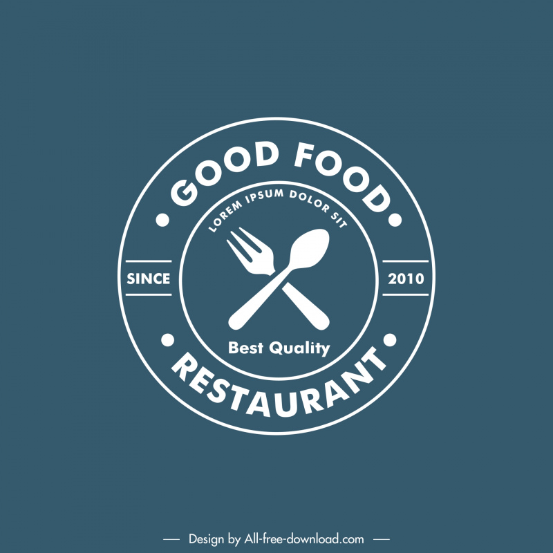 logo restaurant template elegant symmetry design