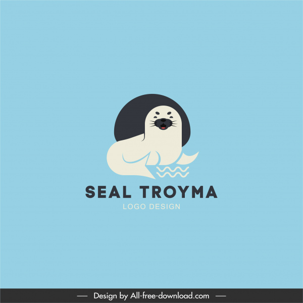 logo template seal animal sketch flat design