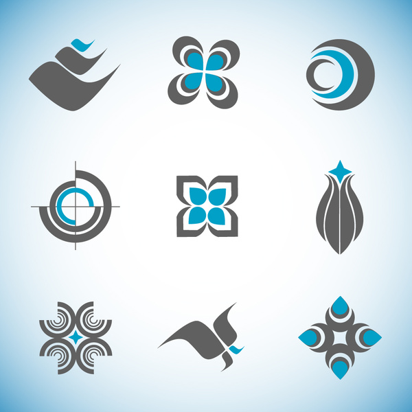logo vector design elements with abstraction style