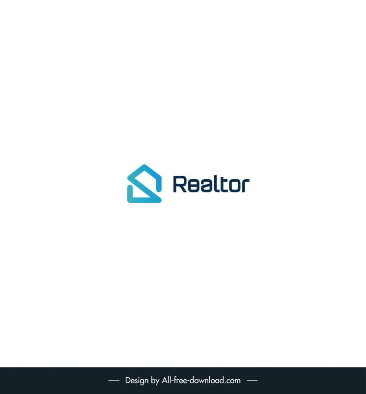 logo which indicates realtor template flat elegant stylized texts decor