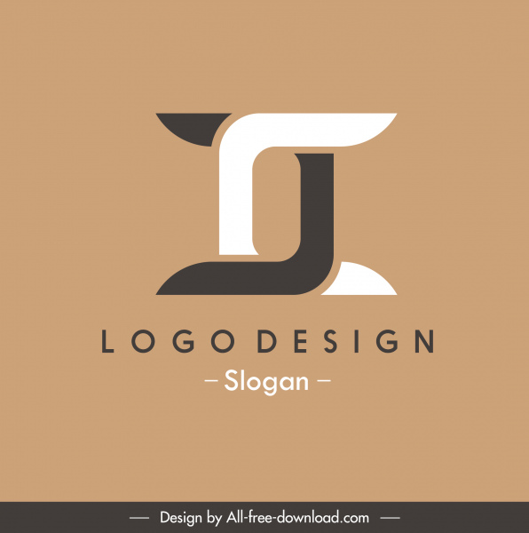 logotype template symmetric black white shape design