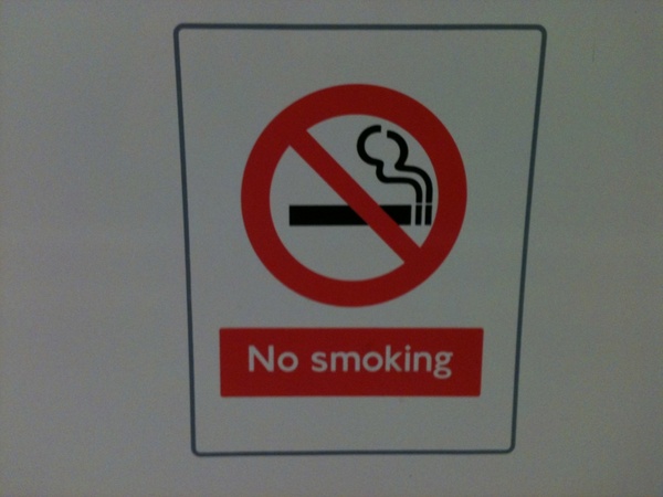 london underground no smoking sign