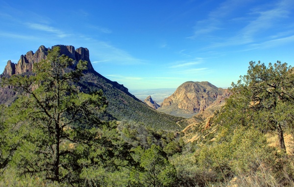 looking at two peaks at big bend national park texas