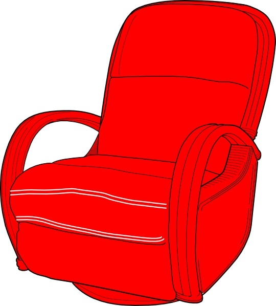 Lounge Chair Red clip art