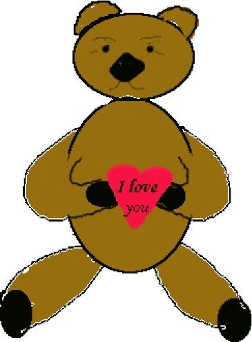 I Love You Bear Clip Art