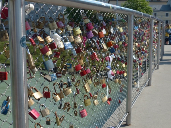 love locks castles fence