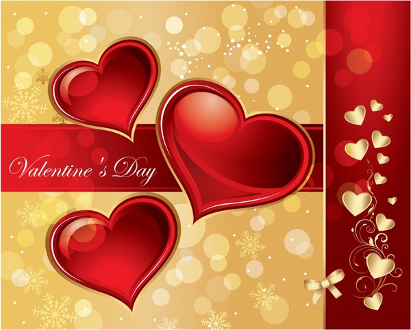 valentine background sparkling elegant hearts bokeh decor