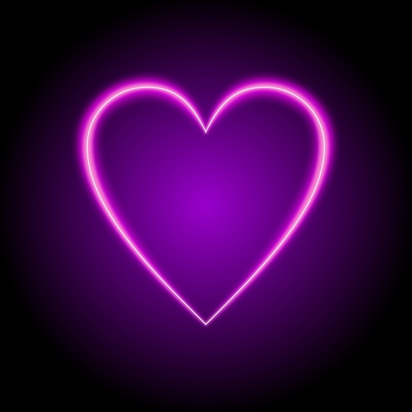 love sign with light effect
