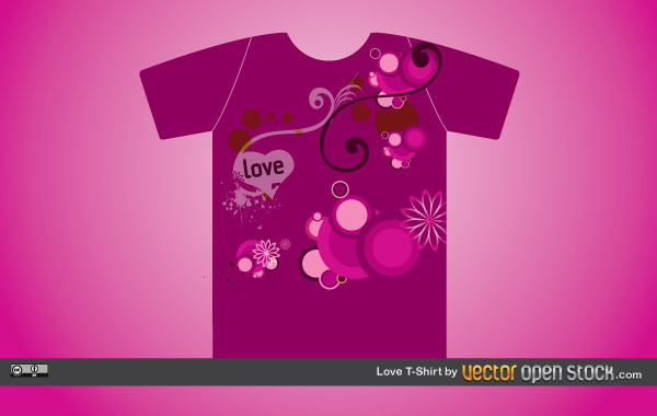 love t shirt vector graphics 