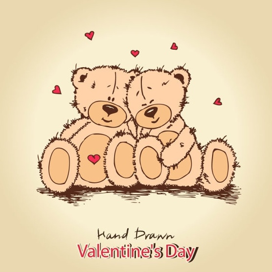 love teddy bears background 02 vector