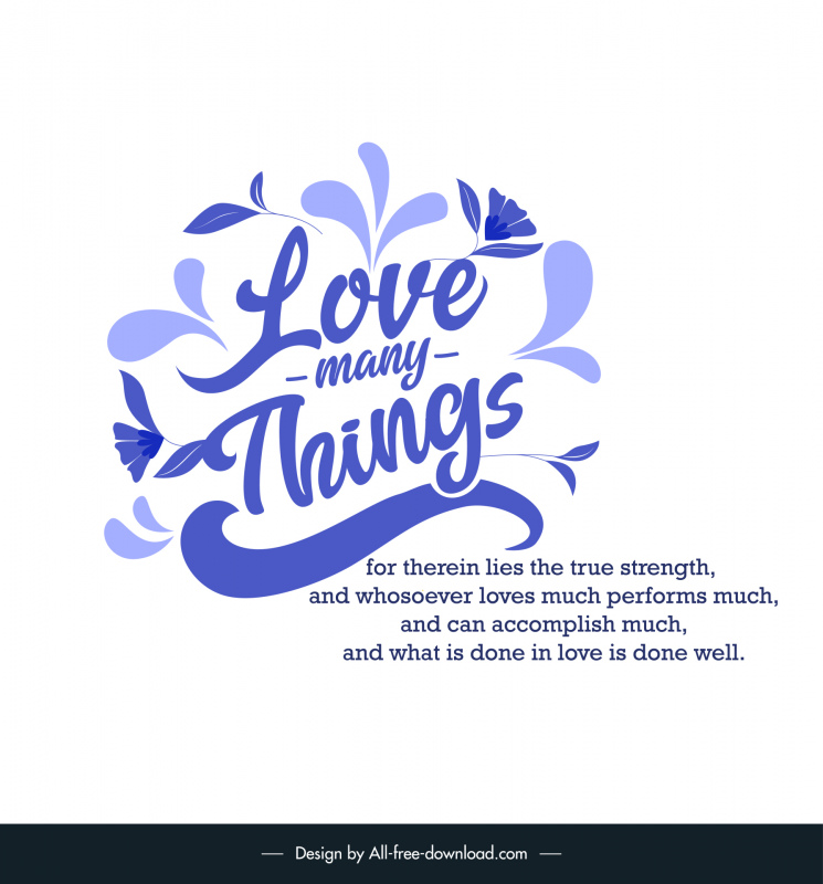love yourself quotes poster template dynamic texts flowers curves decor