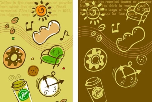 Lovely background series vector material 4