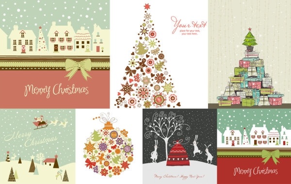 lovely christmas theme vector