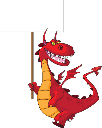 lovely dragon cartoon elements vector