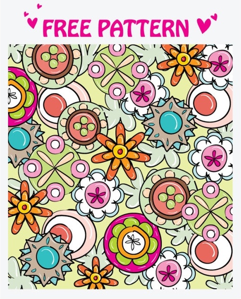 lovely pattern vector 3