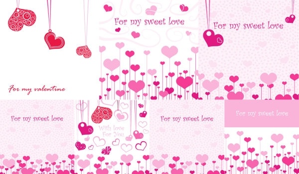 lovely romantic valentine day greeting card vector