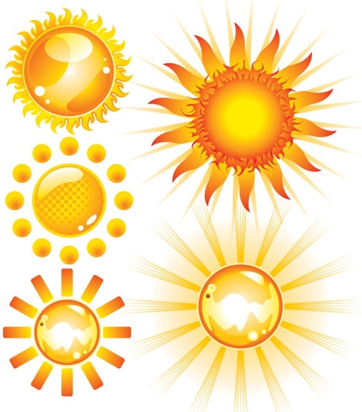 lovely sun vector 