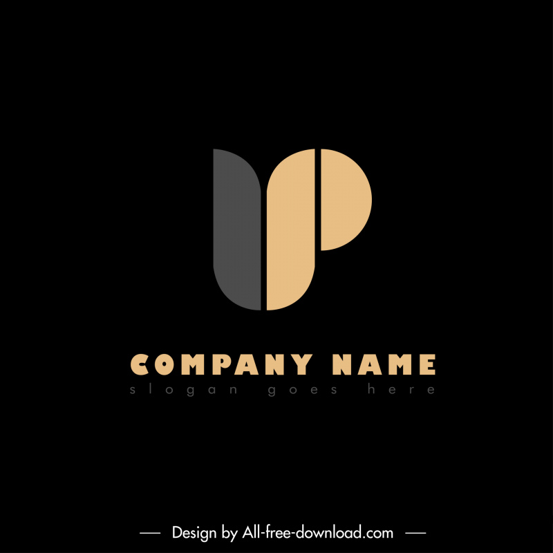 lp logotype dark flat contrast stylized text sketch
