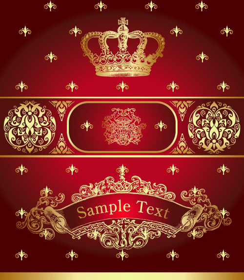 luxurious royal labels vector