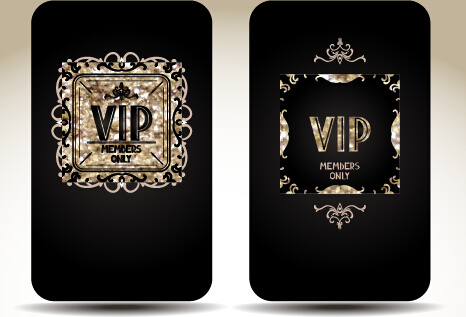 luxurious vip gold card vectors