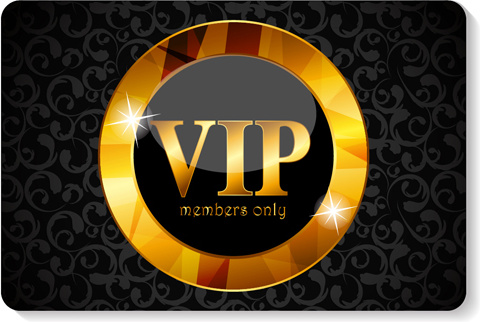 luxurious vip members cards design vectors