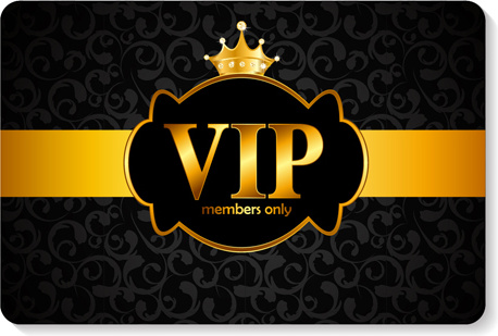 luxurious vip members cards design vectors 