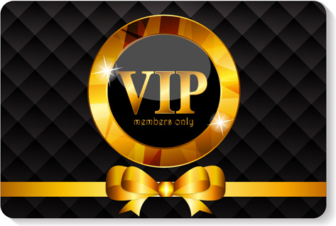 luxurious vip members cards design vectors