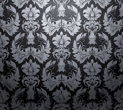 luxury floral pattern background vector set